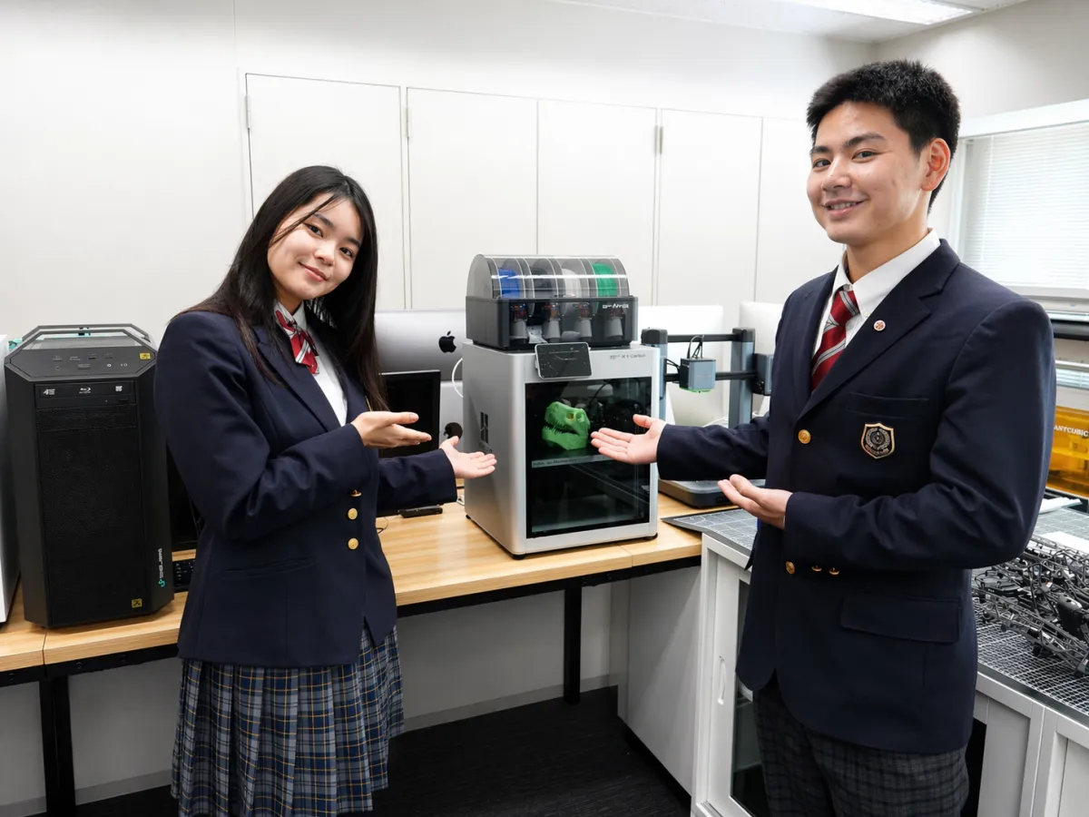 3Dプリンターを使った情報コースの実習